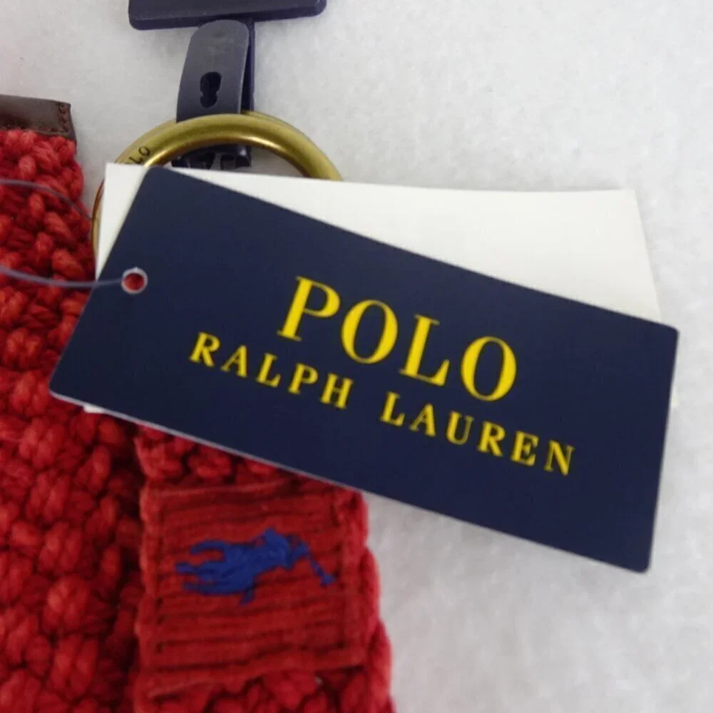 Polo Ralph Lauren Belt Men's Size M Red Webbed Adjustable O Ring Preppy